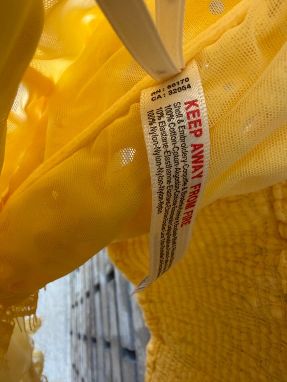 By Anthropologie Eyelet Ruffle Crop Top Bustier in Pineapple Yellow XL NWT - Picture 12 of 14